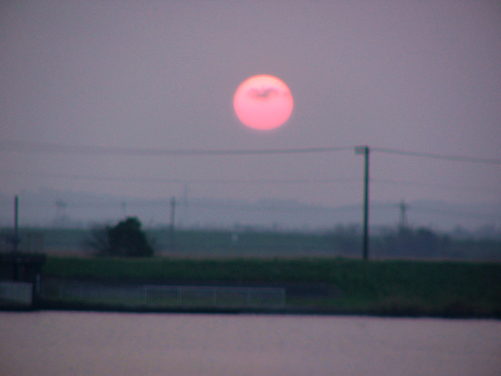 霞ヶ浦の夕日