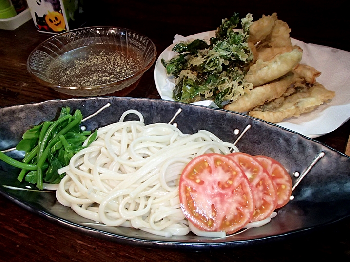 ヤマメと山菜のの天ぷら