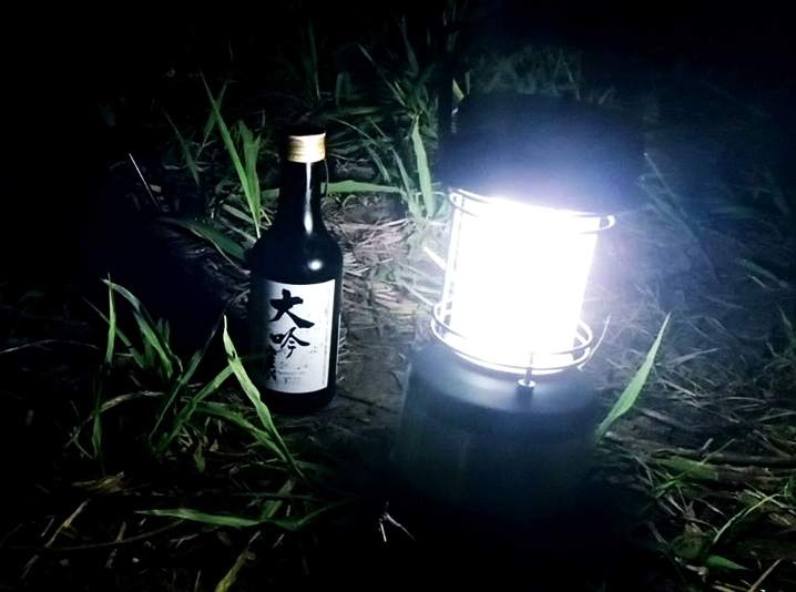 キャンプで日本酒
