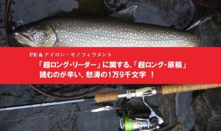 Kガイドでも、Yガイドでも、トラブルレス、　PE & ロング・リーダの勧め