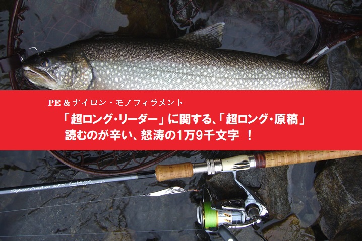 Kガイドでも、Yガイドでも、トラブルレス、　PE & ロング・リーダの勧め